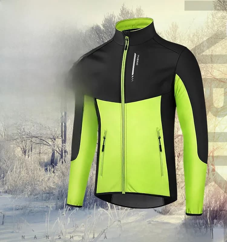INBIKE vêtements de cyclisme hommes coupe-vent imperméable maillot de vélo vtt thermique vélo veste hiver réfléchissant coupe-vent WJ603
