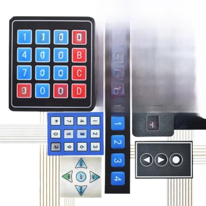 1 3 4 5 12 16 20 touches bouton interrupteur à Membrane 1x4 1x5 4x4 4x5 touches matrice tableau clavier clavier panneau de commande Kit de bricolage pour Arduino