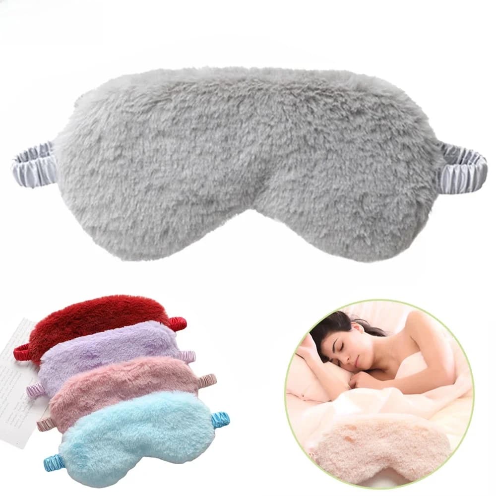 Tcare-Masque de Sommeil observateur et Confortable pour Homme et Femme, Super Doux, Réglable, en Peluche de Lapin, pour les Sieste au Travail