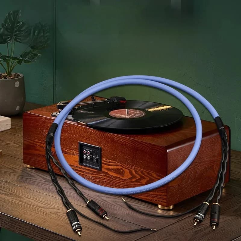 Câble audio RCA HIFI Xangsane à trois couches blindé en vinyle OCC plaqué argent pour bras de lecteur de disque vinyle, câble de signal pour phonographe, fil de masse