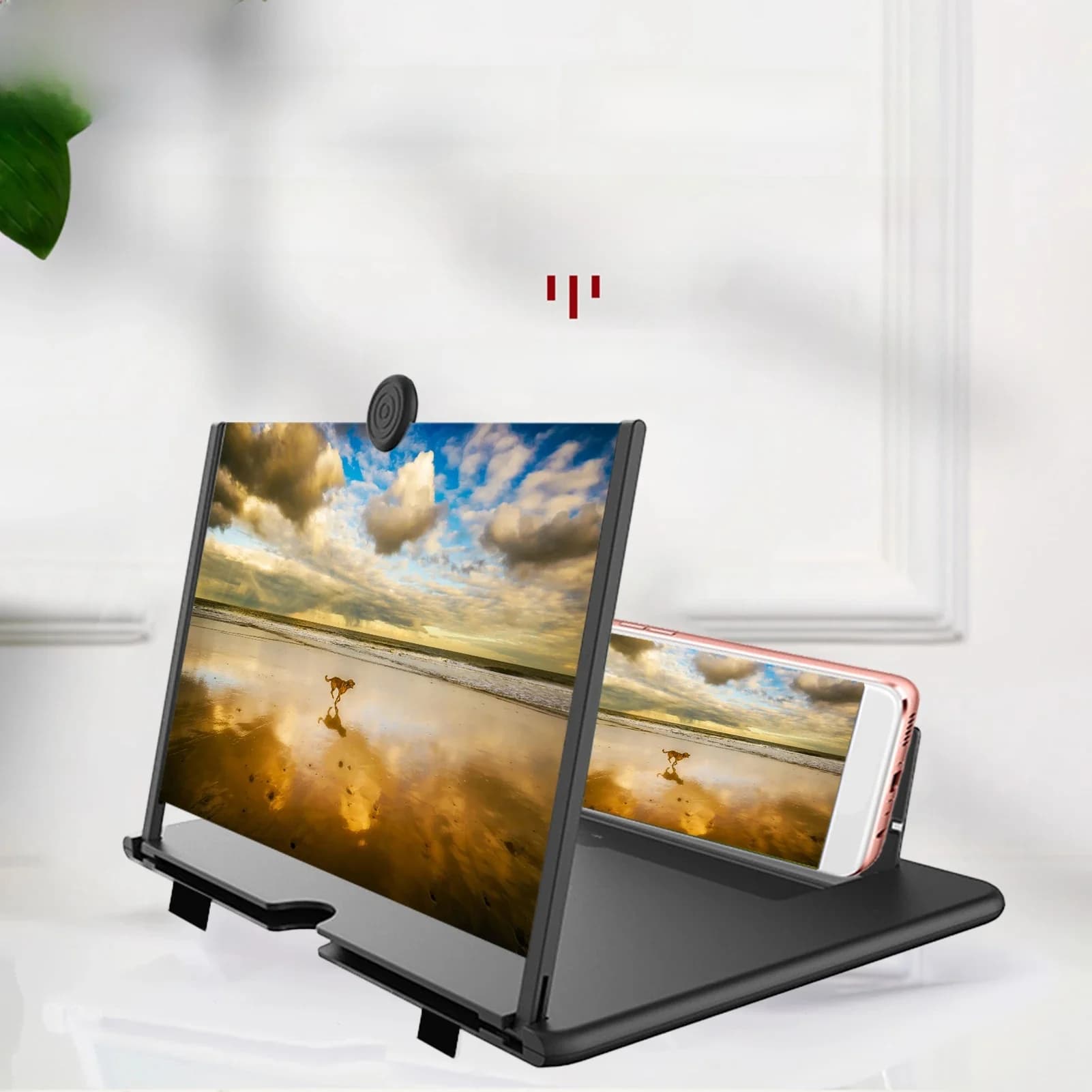 Loupe d'écran de téléphone portable L16 16 pouces, agrandisseur 3D, amplificateur, support universel pliable pour téléphone de bureau