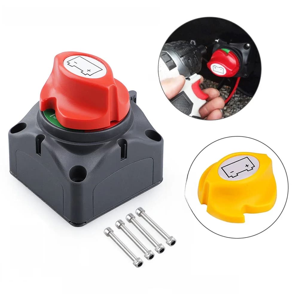 Joli de déconnexion de batterie marine, coupe-circuit de batterie, isolateur de sélecteur de batterie, coupe à distance, voiture, automobile, bateau, DC 12V-60V, 100A-300A, marche/arrêt