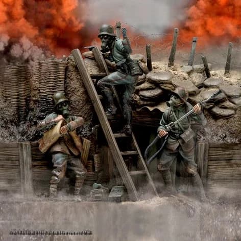 Kits de modèles en résine 54MM, figurine à monter soi-même incolore et auto-assemblée (scène incluse) A-483