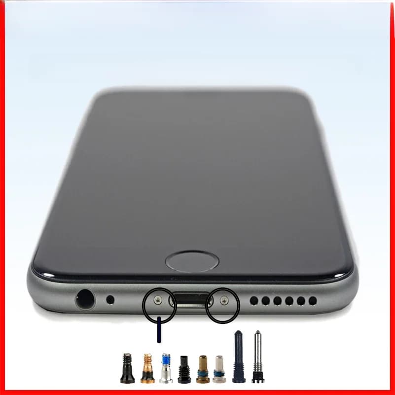 Vis de couverture arrière pour iPhone 5 5s 6 6s 7 8 Plus X, connecteur de quai inférieur, vis Pentalobe cinq étoiles, 4 pièces/lot