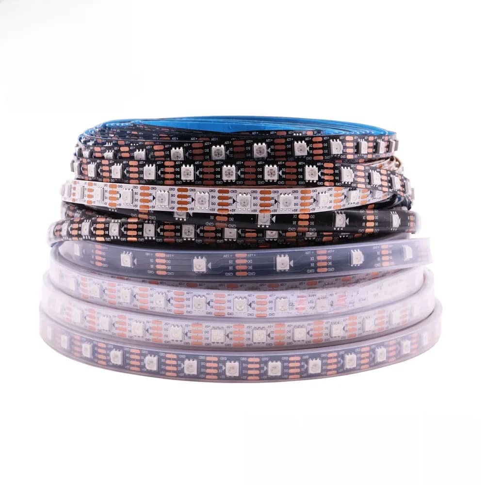 Bande lumineuse RGB LED intelligente, WS2813, WS2815, (pompage WS2812B), IC de signal touristique adressable, 30, 60, 144LED/m, IP30, IP65, IP67