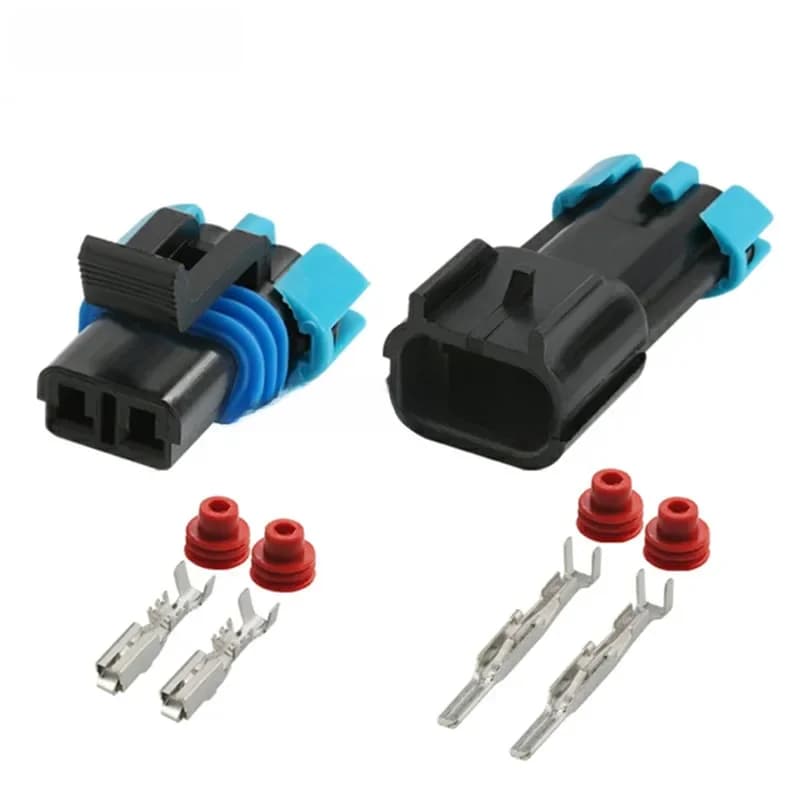 5 jeux de 2 broches 15300027 15300002 Pack météo femelle mâle GM à 2 broches, capteur étanche, connecteur électronique de ventilateur, connecteur de fil automatique