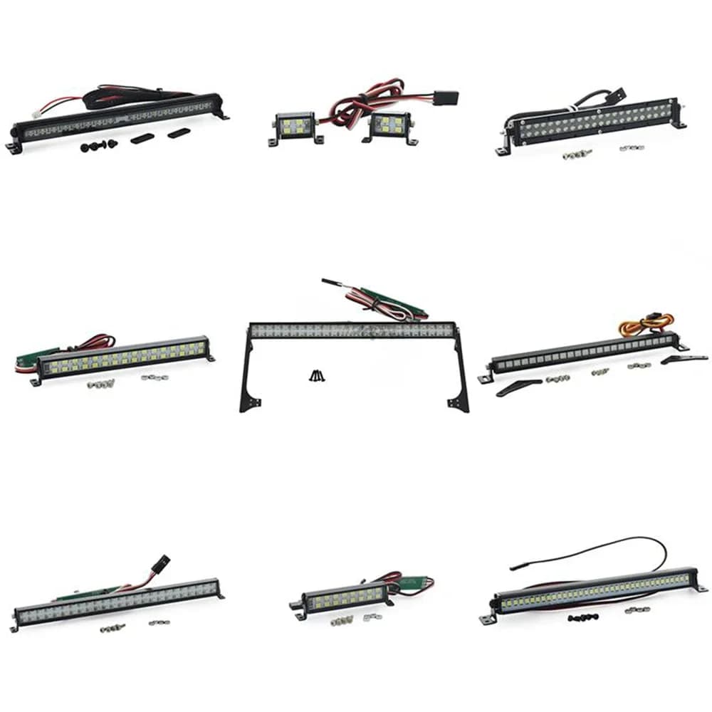 Lampe de toit de voiture RC, barre lumineuse à LED pour 36/50 inoler Axial SCX10 1/10 TRtage SCX24 D90 D110 Capra AXI03007, 4/18/24/90046