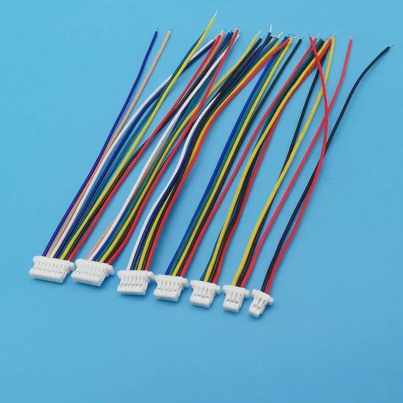 5 pièces, connecteur de câble à prise femelle simple, mini JST SH, pas de 1,0 mm, 2/3/4/5/6/7/8 broches, bornes SH1.0, fils de 10 cm.