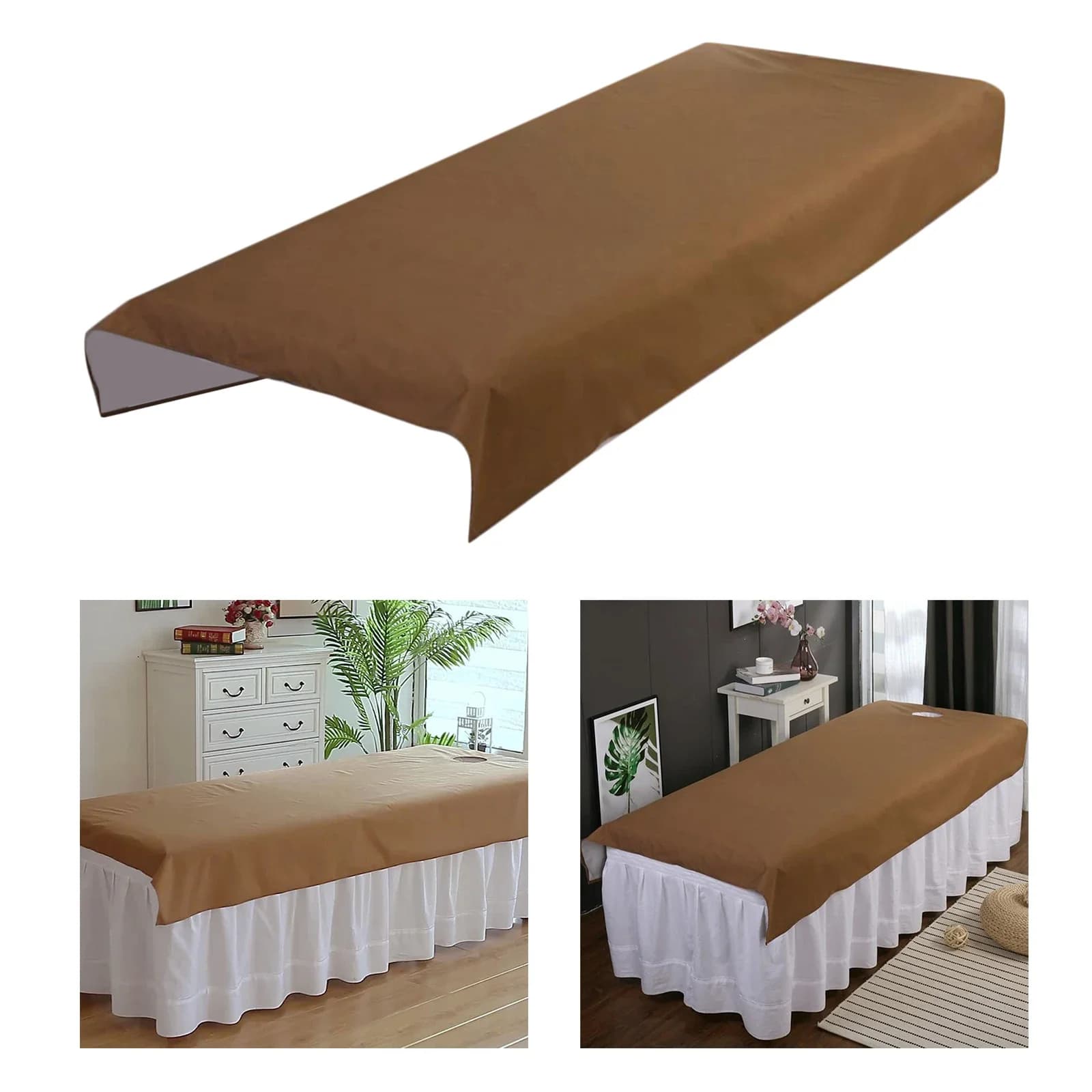 Drap de lit de Salon de beauté 120cm x 210cm, couverture de lit de Massage imperméable, nappe de canapé de traitement de Spa avec trou de respiration du visage, légère