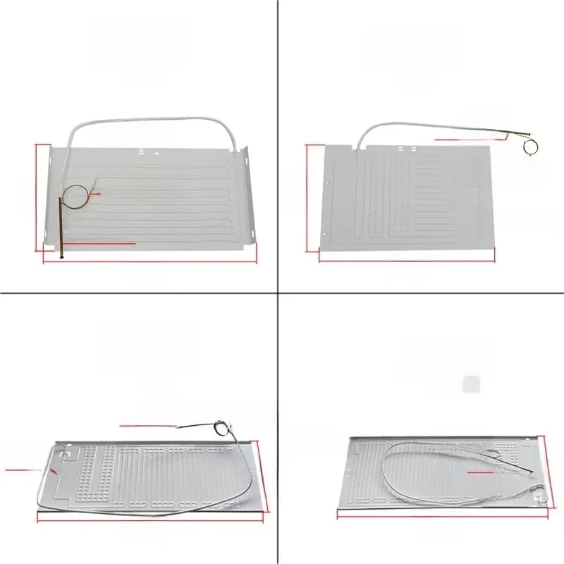 Plaque d'évaporation plate, plaque de refroidissement pour congélateur avec capillaire, réfrigérateur en aluminium