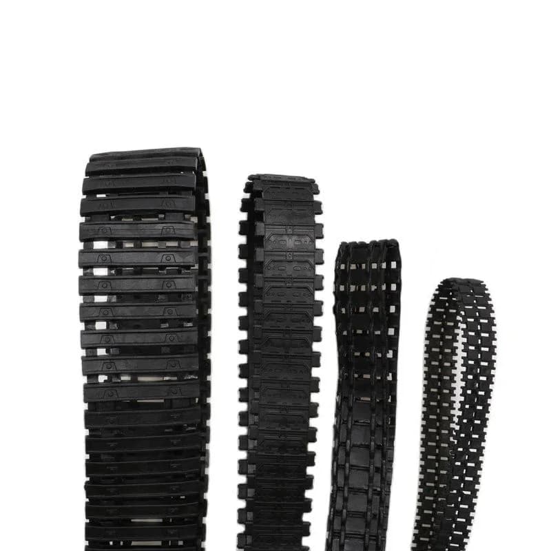 1 pièce 36/39/42/57/66cm Chenilles en caoutchouc fermées pour modèles de chars DIY, jouets robots, accessoires de pneus pour véhicules RC à chenilles
