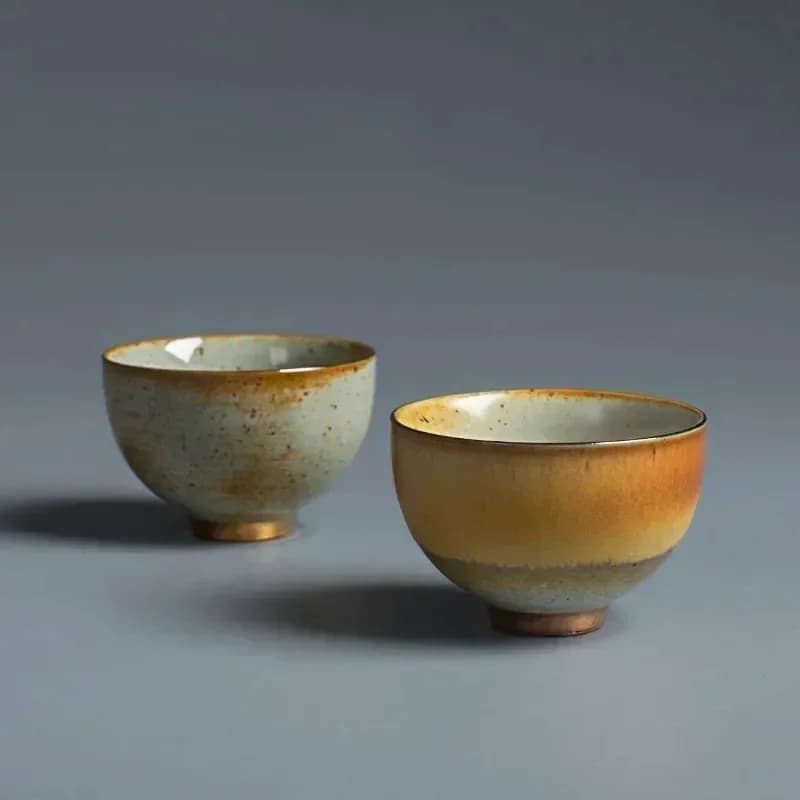 Tasse à thé en céramique avec changement de four rétro, tasse de méditation personnelle, bol à thé fait main de voyage, tasse à thé principale, accessoires de service à thé chinois