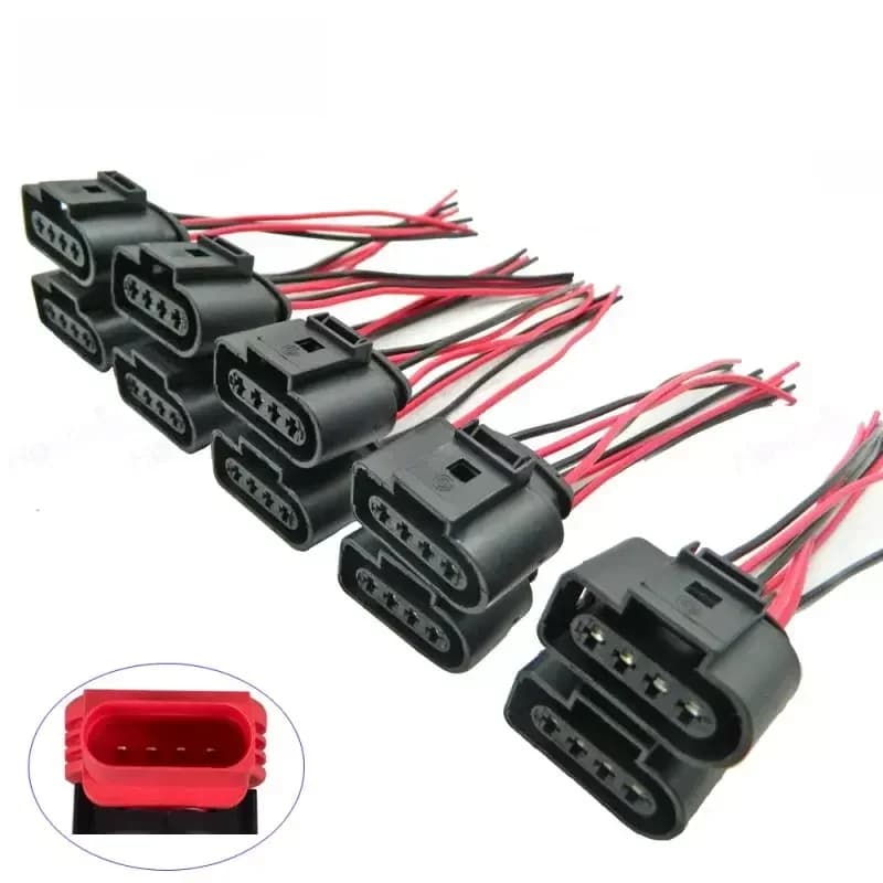 Connecteur de bobine d'allumage 1J0973724, faisceau de réparation, prise pour VW Jetta Golf Passat Tiguan CC Audi A3/4/5/6/7/8 TT Q3/5 R8
