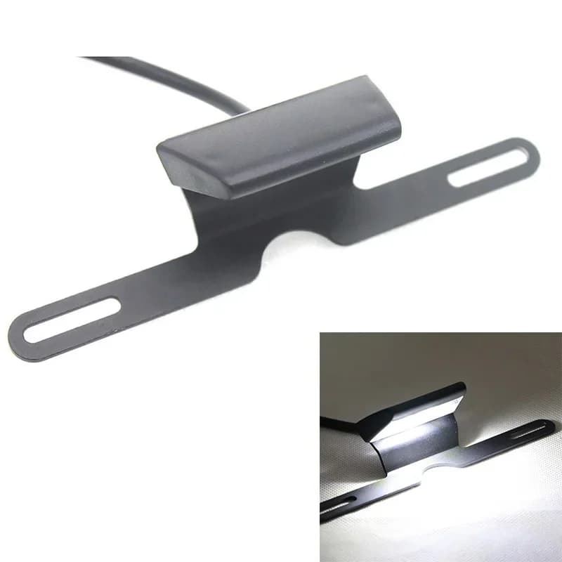 DOT/CE/E-marqué 12V moto LED feux de plaque d'immatriculation avec support de plaque d'immatriculation universel pour motos