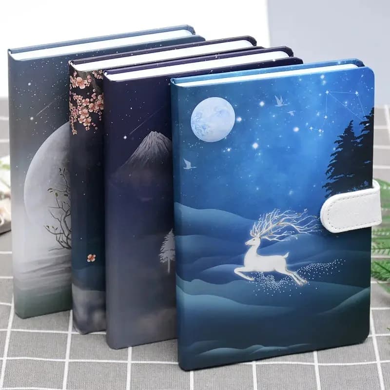Carnet de notes cerf mignon, 224 pages, boucle magnétique, Page couleur, manuel pour étudiant, carnet de notes, carnet de notes