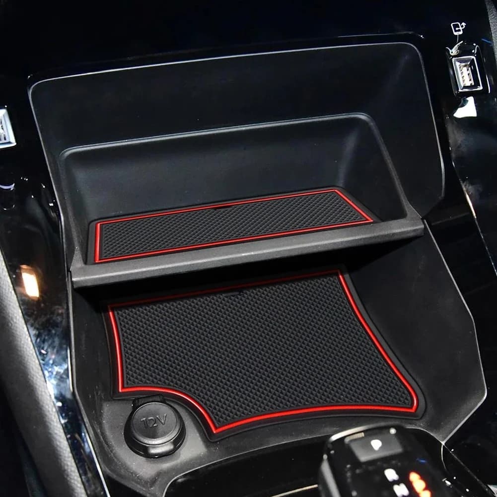 Smabee pour Peugeot 208 e-208 2019 - 2022 GT anti-dérapant porte fente tasse tapis accessoires porte tapis antidérapant tapis voiture autocollant support
