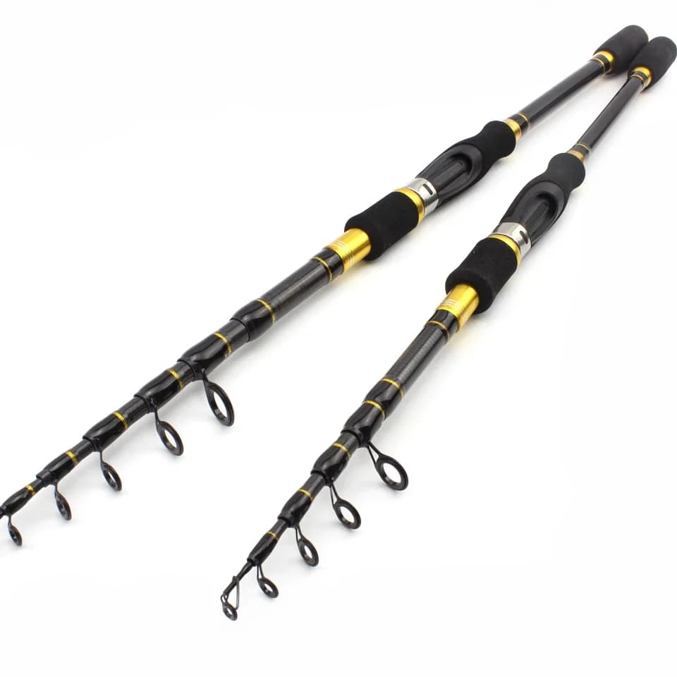 Canne à pêche télescopique portable en carbone M Power, leurre de pêche à la main, matériel de pêche en mer, nouveau, sportm, 2,1 m, graphite m, 2,7 m, 7g -28g