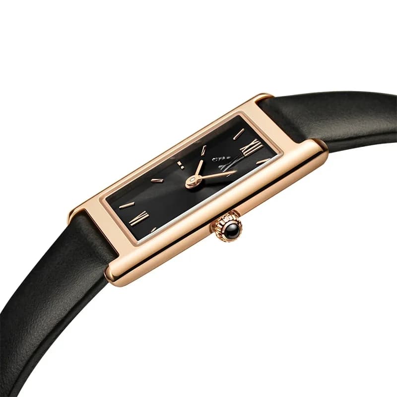 2025 nouvelle mode montre carrée pour femmes marque de luxe I & W suisse fait Quartz montre-bracelet saphir cuir robe dames montre