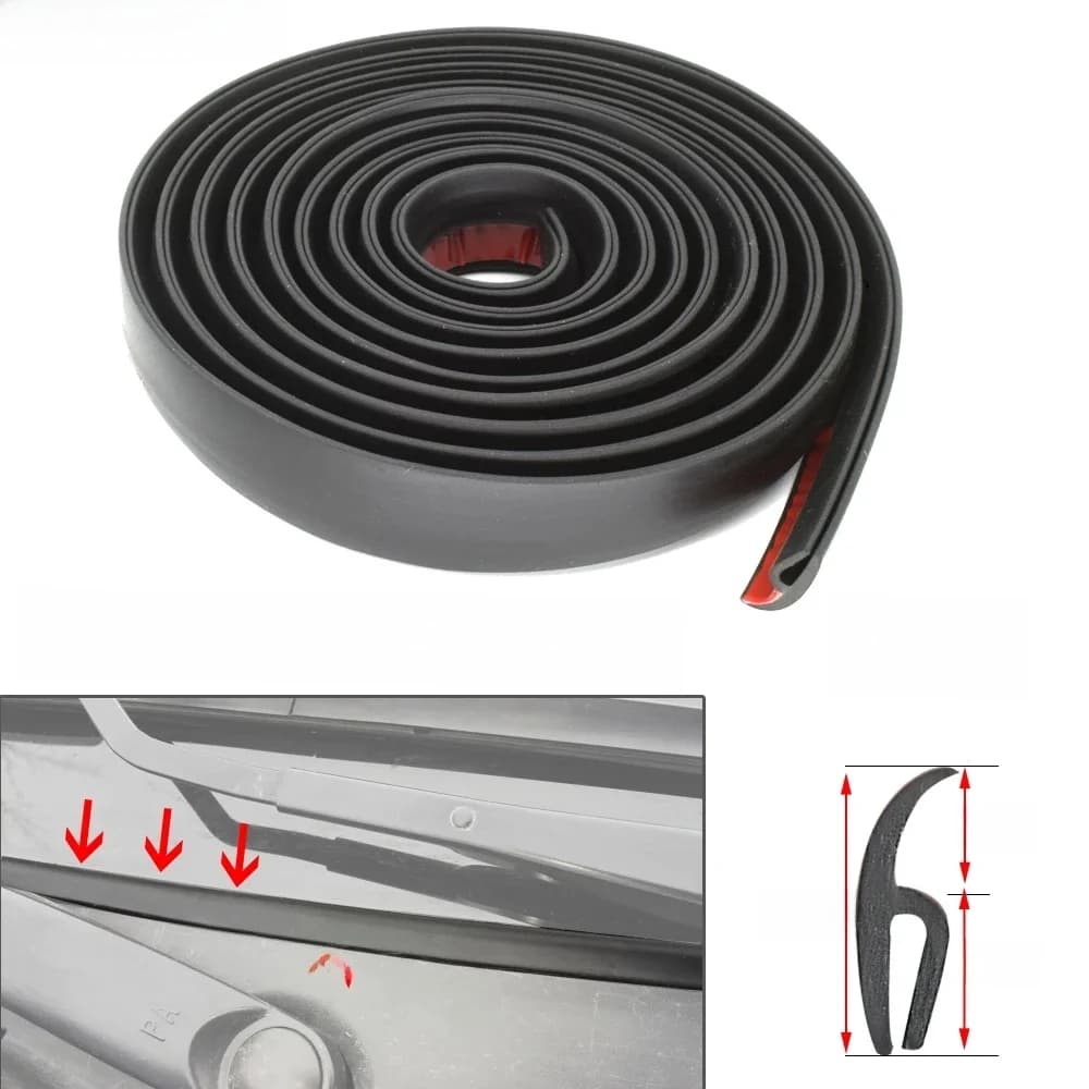 Bande d'étanchéité de panneau de pare-brise de voiture de type H, Mini Cooper One, R55, R57, R58, R59, R60, Wlman, Countryman, JCW, F55, F56, R56, R61, Roadst, 2 m