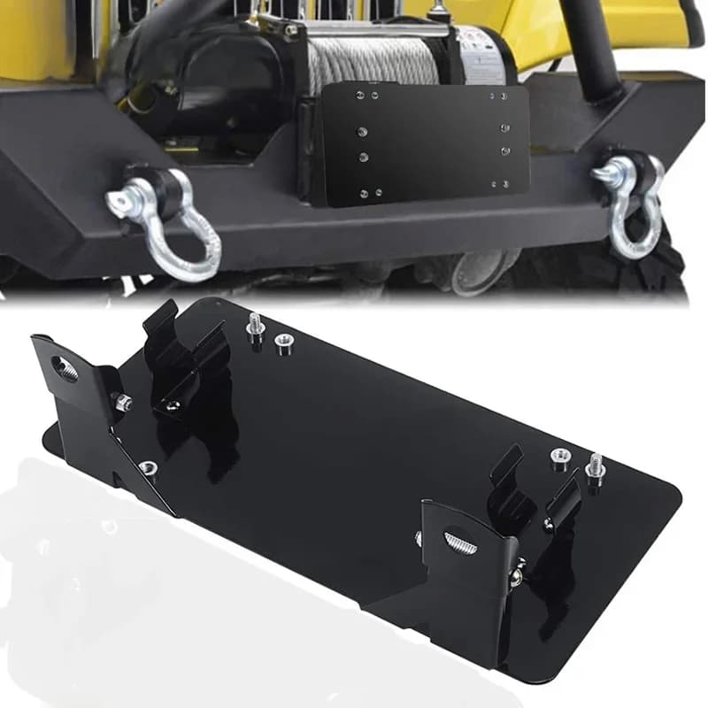 Support de rouleau de treuil rabattable pour véhicule, support de guide de chaîne, plaque de planificateur de ket rapide, cadre de numéro de voiture, SUV, RL, UTV, 4tage, accessoires automobiles