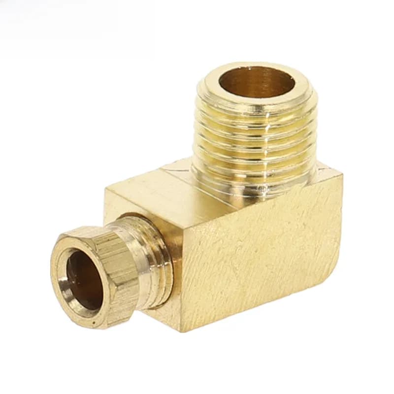 Raccord de tuyau d'huile en laiton pour Machine-outil, lubrification, 4 6 8mm OD, virole de Compression, adaptateur de connecteur de raccord de Compression