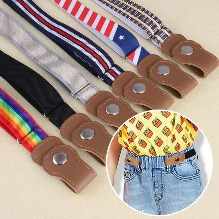 Ceinture élastique sans boucle pour enfants, ceintures extensibles sans boucle, réglables pour garçons et filles, pour Jeans, nouvelle collection