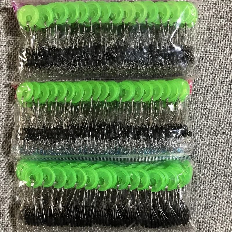 Bouchon naren caoutchouc pour la pêche à la mouche, lot de 600 pièces, 100 groupe, accessoires Spinner, appât poisson, outil de sport