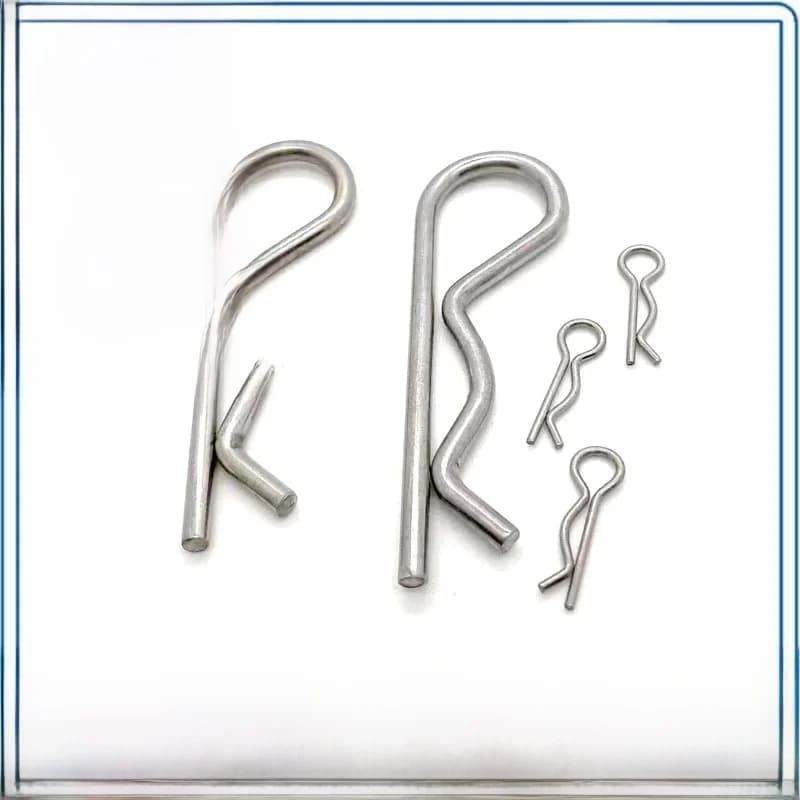 Dallas-exacpille fendue en forme de vague pour voiture, ressort en acier inoxydable R, pince fendue, goupille de tracteur Clam, M1.2, M1.6, M1.8, M2, M2.5, M3, M3.5 figuré, M5 304
