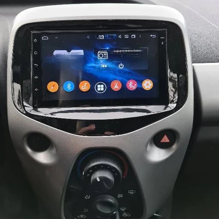 Autoradio Android 13 avec écran, navigation GPS, Carplay, autoradio, unité principale, KIT 128, Cristaux, Toyota Aygo, C1, 108 Go de ROM