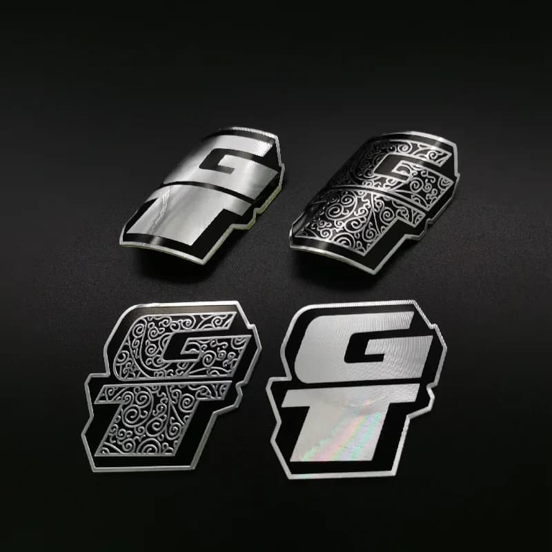 Badge de tête de vélo classique vintage GT, 2 autocollants en aluminium pour vtt BMX, cadre de vélo pliant, accessoires de cyclisme, emblème
