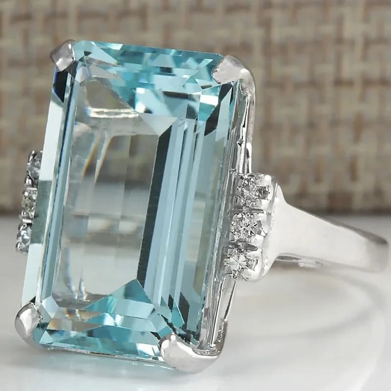 CAOSHI – bague surdimensionnée en cristal de zircone cubique pour femmes, bijoux de luxe, fête Cocktail, vente en gros, taille 5-12