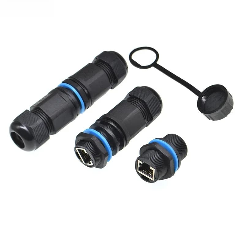 Connecteur de montage sur panneau blindé étanche IP68, adaptateur I-box, prise d'extension de câble réseau, RJ45, M20, 600 à 600, 8P8C
