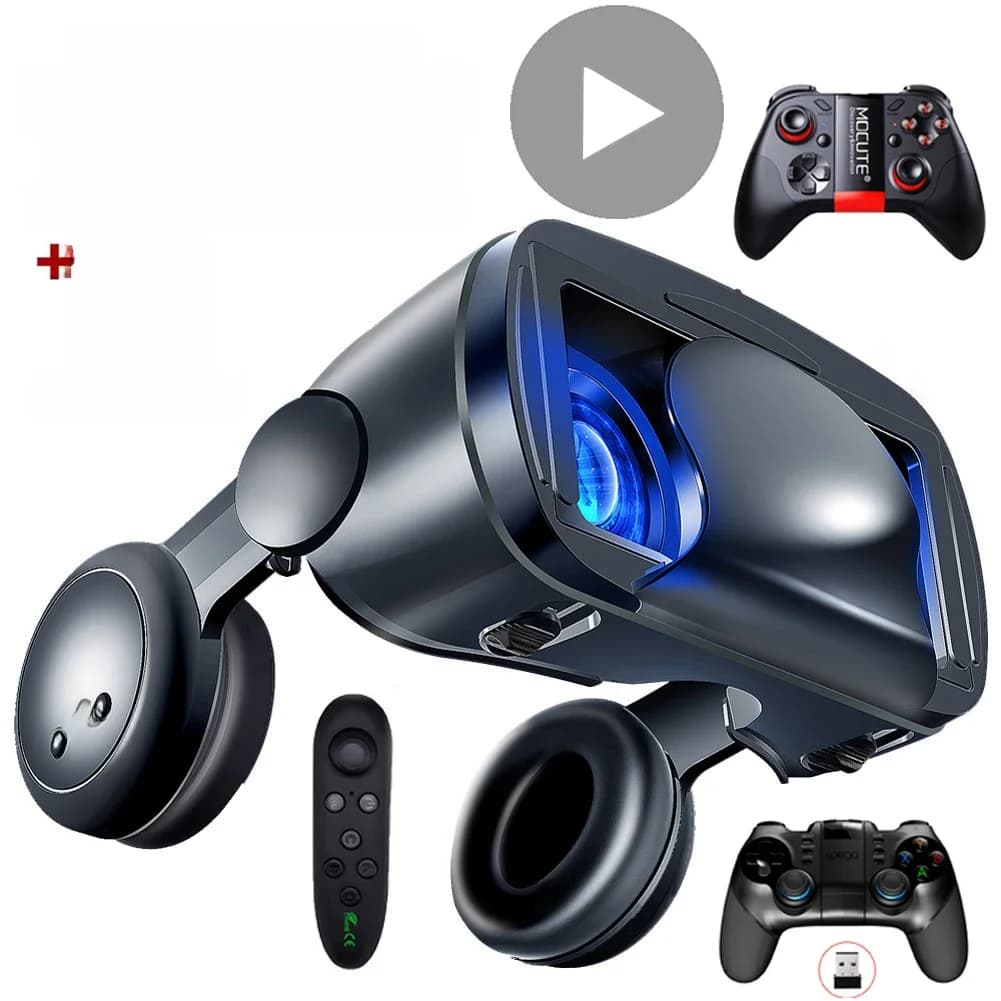 Casque de lunettes de réalité virtuelle intelligente 3D VR, casque pour Smartphones, lentilles de téléphone, écouteurs, jumelles de 7 pouces, lunettes, appareils