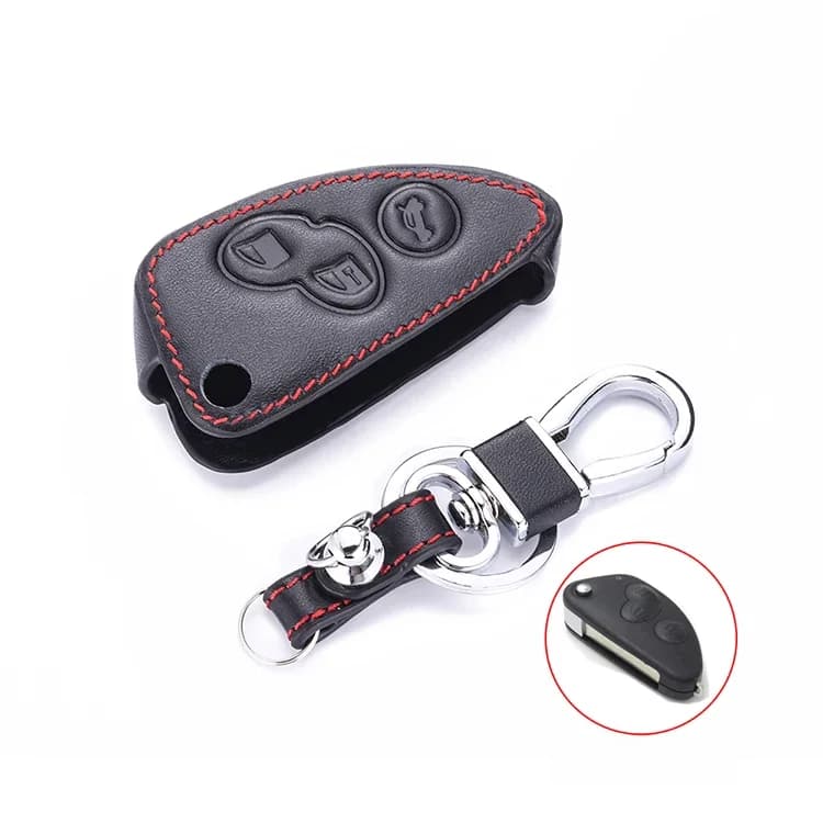 Étui à clés de voiture en cuir pour adieu Romeo, porte-clés pliant, porte-clés à distance, coque, housse, 3 boutons, 147, 156, 166, IGHTJTD TS