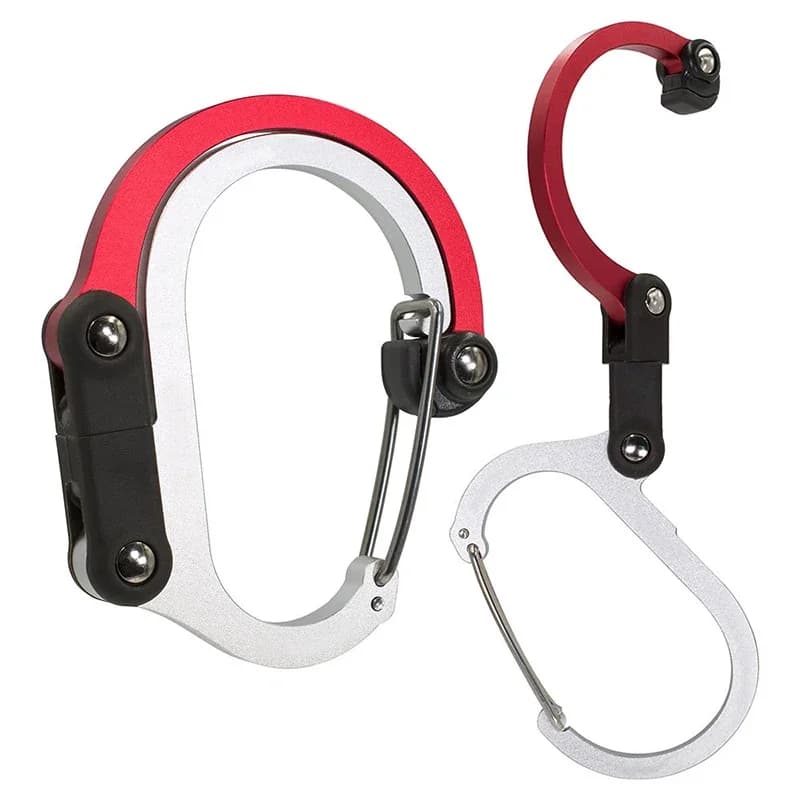 Mousqueton à Clip hybride multifonctionnel, crochet rotatif à 360 degrés, boucle solide, sac à dos de Camping, randonnée, voyage, Gadget d'extérieur