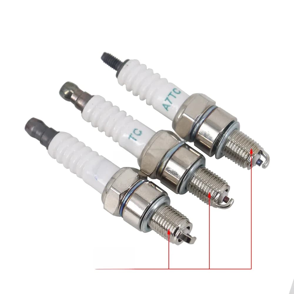 Bougie d'allumage de moto A7RTC A7TC pour GY6 50cc 70cc 90cc 125cc 150cc Scooter ATV Quads Go Kart Dirt Bike cyclomoteur QMI157
