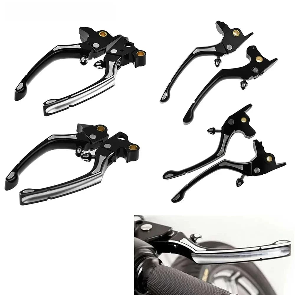 Levier de frein d'embrayage de moto en aluminium, pour Harley Touring Road King Street Glide Dyna Softail Sportster XL883 XL1200