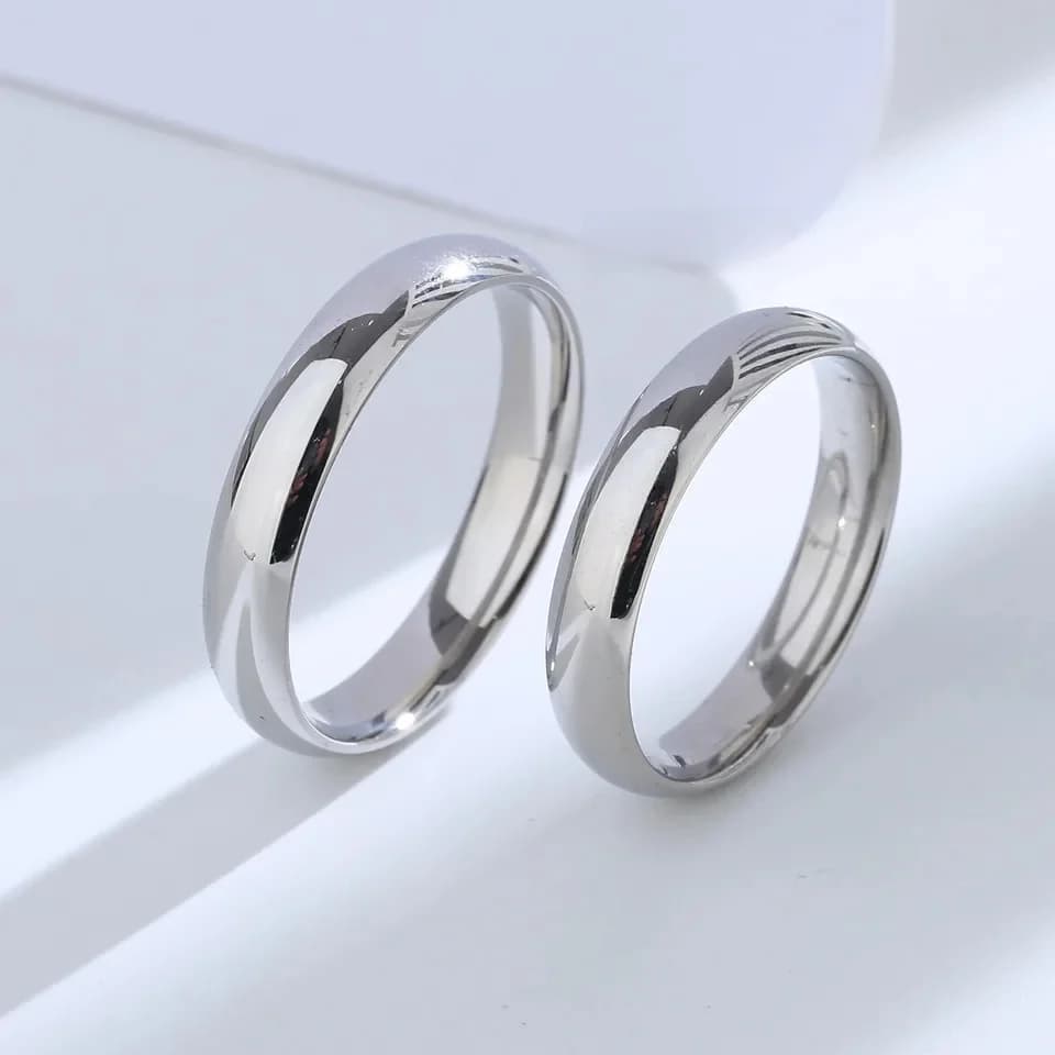 Buyee – bague de couple en argent Sterling 925, polissage léger, doigt pour femmes et hommes, mode classique, bijoux de mariage, cadeau circulaire