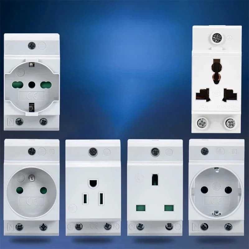 Prise modulaire sur Rail Din Standard UK US EU FR IT, boîte de Distribution industrielle 16A 25A 250V, connecteur adaptateur de prises de courant AC30