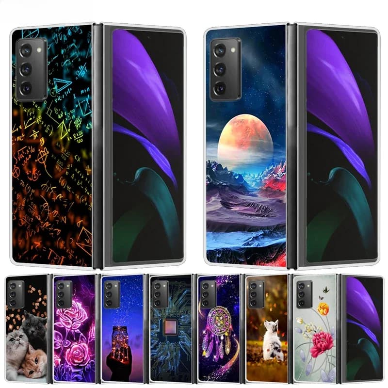 Pour Samsung Galaxy Z Fold 2 5G étui peint couverture de téléphone rigide pour Galaxy Z Fold2 5G 2021 étuis coques Fundas ZFold2 Capas COOL