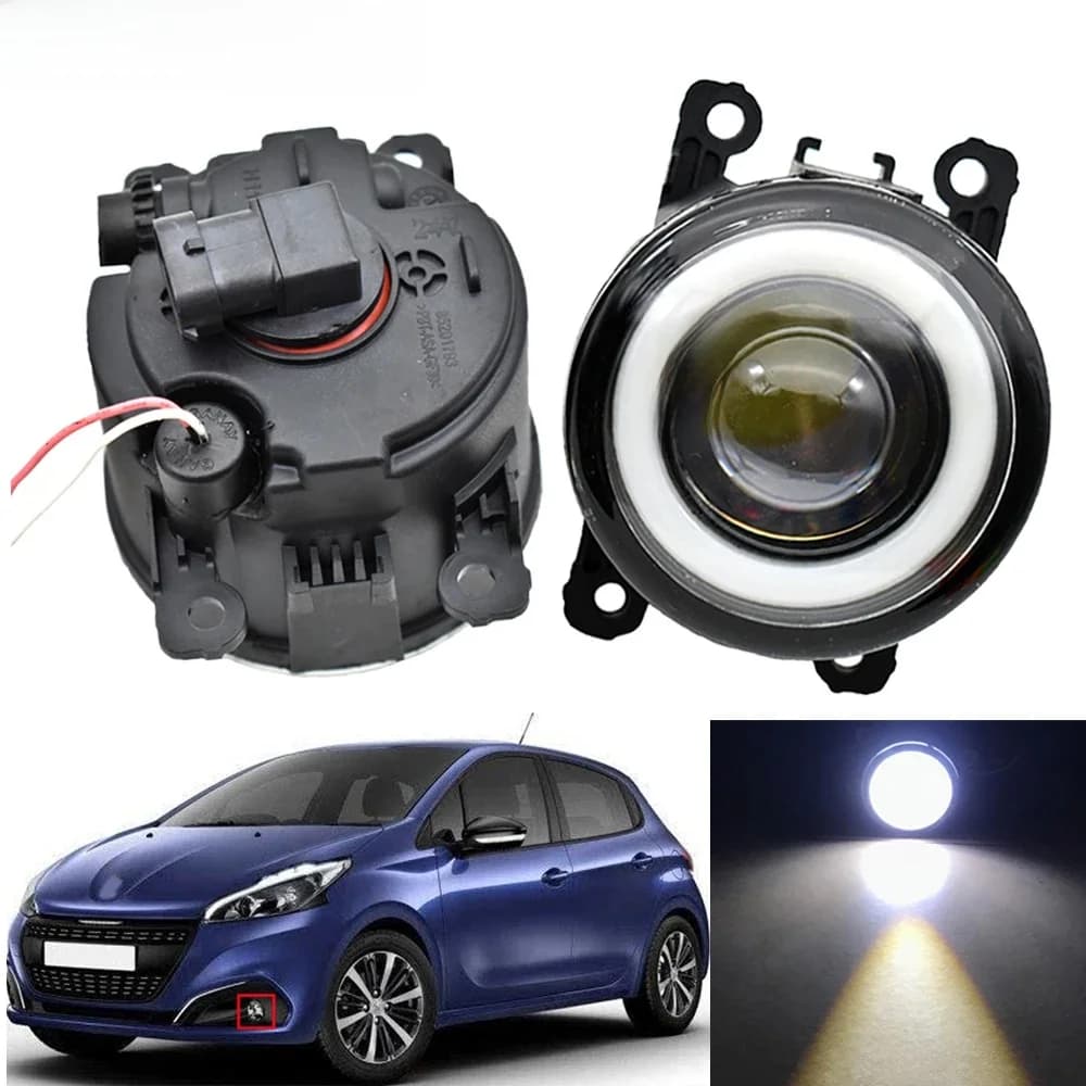 Ensemble de phares antibrouillard Angel Eye, LED, DRL, 12V, KIT 407 Coupé 6C, 2005-2009, 2010, 2011, 208, H11, 2 pièces