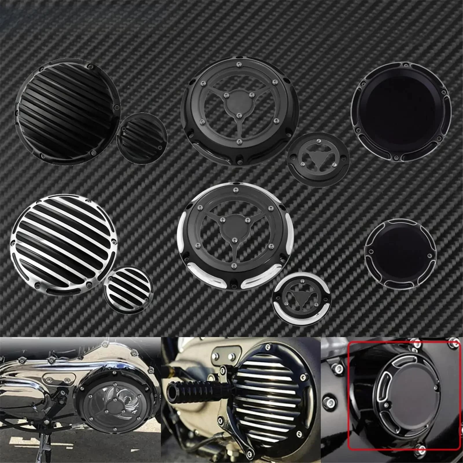 Couvercle de minuterie Derby pour moto, 6 trous, aluminium CNC, Harley Sportster Poly XL 2004-Up XL1200 72 883 Iron Roadster