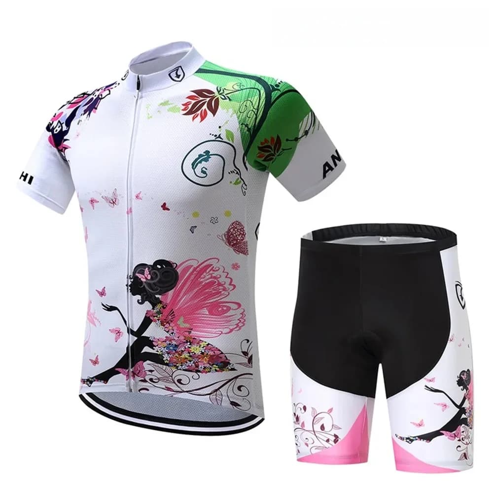 Ensemble de maillot de cyclisme pour filles 2026, Ropa Ciclismo, kit de cyclisme pour enfants, été, respirant, maillot de vélo à motif de dessin animé, vêtements pour enfants