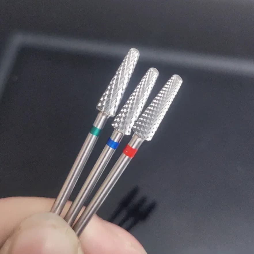 Foret à ongles en carbure de tungstène, fraise électrique, équipement de Machine de manucure, nettoyage des cuticules, bavure, accessoires de pédicure, outils