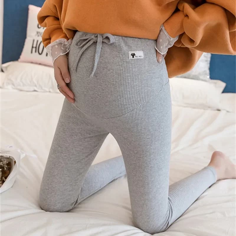 Viser de grossesse souples et ajustables pour femme enceinte, leggings slim à taille ajustable