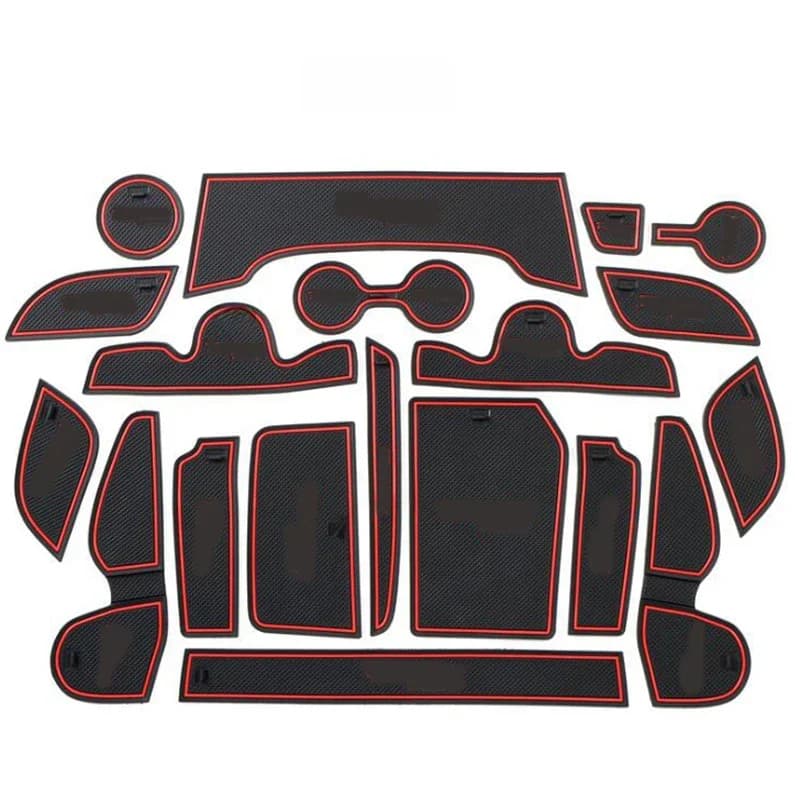 Tapis de rainure de porte de voiture, fente de porte de voiture, coussin de tasse non ald-ald, décoration intérieure de style de voiture, adapté pour Hyundai 4.3 son 2015 2016 2017 2018 2019