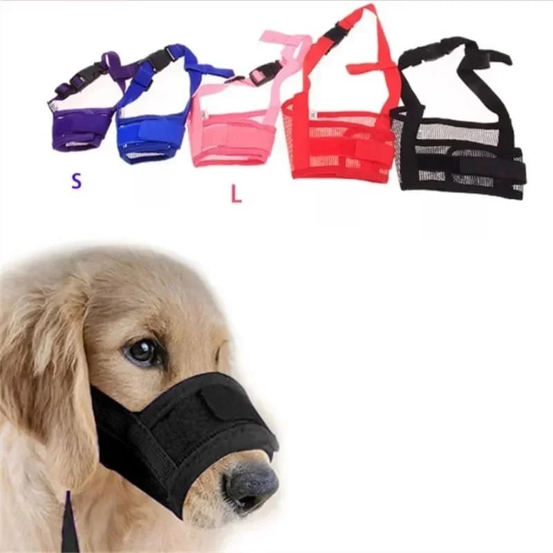 Muselière anti-aboiement pour chiens de petite et grande taille, muselière en maille respirante réglable pour animaux de compagnie, sangles en nylon, accessoires pour chiens