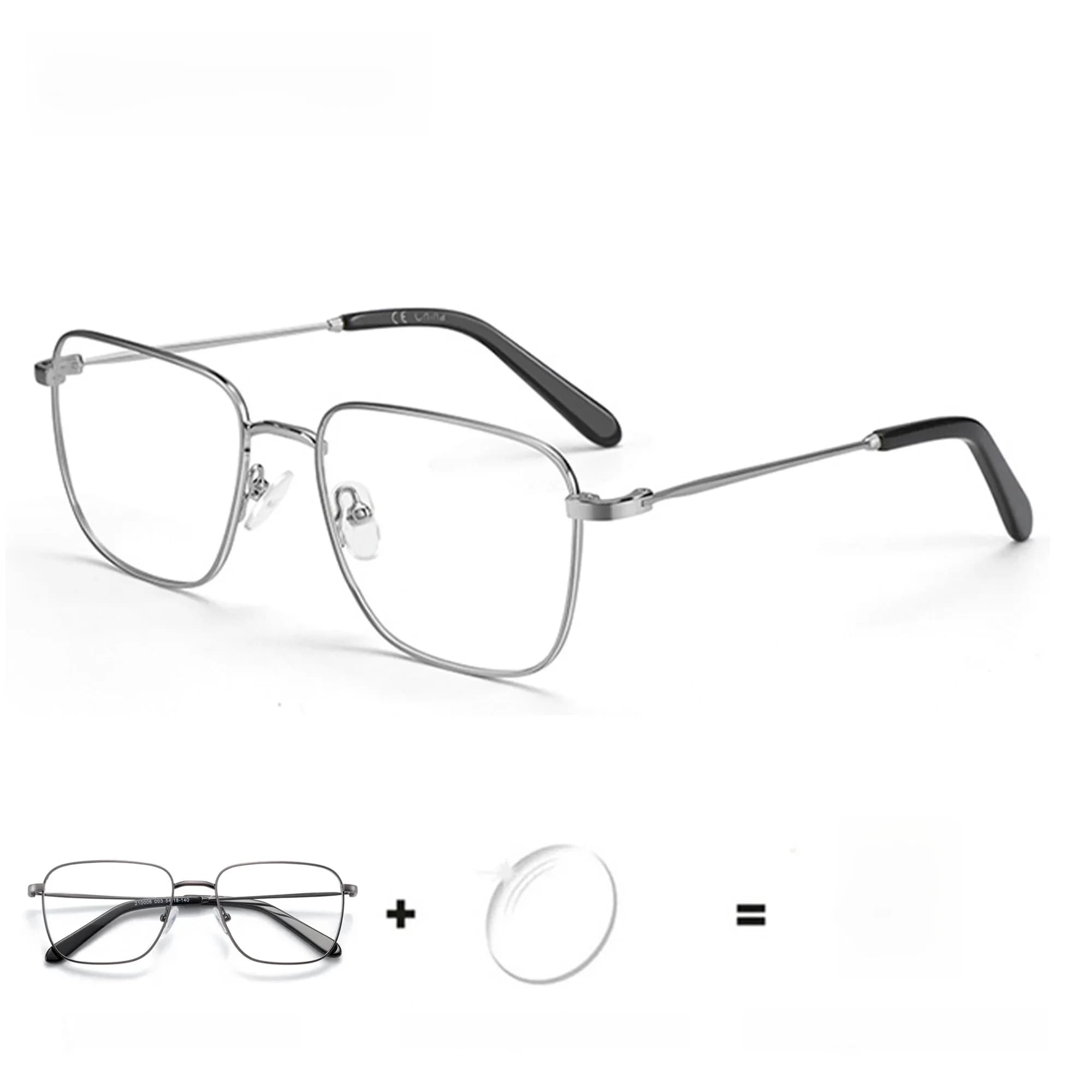 ZENOTTIC carré lunettes de Prescription hommes mode myopie lunettes progressives femmes optique Anti rayon bleu lunettes photochromiques