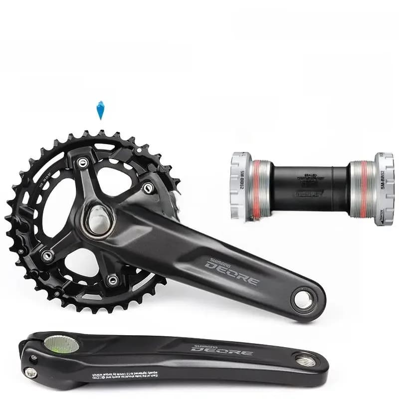 Groupe Shimano Deore - M4100 - Pédalier FC-M4100-2 36-26T et Boîtier de pédalier SM-BB52 / BB-MT500-PA - 2x10 vitesses