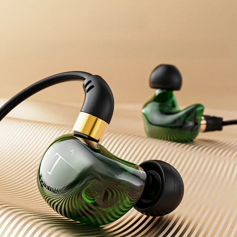TM-01 3.5mm casque filaire Double pilote HiFi écouteur basse stéréo casque Gamer musique écouteurs Sport écouteurs